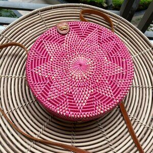 Street Level Round Rattan bag